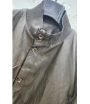 Giubbino Uomo in Ecopelle Marrone con Collo Coreano e Chiusura Bottoni Stile Casual Primaverile, Webber