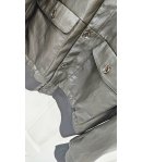 Giubbino Uomo in Ecopelle Marrone con Collo Coreano e Chiusura Bottoni Stile Casual Primaverile, Webber