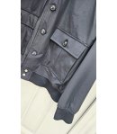 Giubbino Uomo Nero Modello Belstaff con Bottoni e Tasconi Stile Casual Primaverile con Collo Mezzo Coreano, Webber