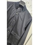 Giubbino Uomo Nero Modello Belstaff con Bottoni e Tasconi Stile Casual Primaverile con Collo Mezzo Coreano, Webber