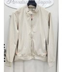 Giubbino Uomo Beige Primaverile in Tessuto Leggero con Zip Collo Coreano Polsini Elasticizzati Tasche con Zip Mityc