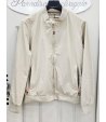 Giubbino Uomo Beige Primaverile in Tessuto Leggero con Zip Collo Coreano Polsini Elasticizzati Tasche con Zip, Mityc