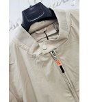 Giubbino Uomo Beige Primaverile in Tessuto Leggero con Zip Collo Coreano Polsini Elasticizzati Tasche con Zip Mityc