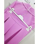 Completo Bimba, Bambina e Ragazza Fucsia con Giacca Sciallata, T-Shirt Bianca e Pantalone Largo Elegante da Cerimonia, Kitty