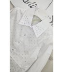 Camicia Bimba, Bambina e Ragazza, Bianca Brillantinata, Colletto Elegante e Manica Lunga per Cerimonia, Miss Bellina