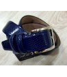 Cintura Cerimonia Bimbo Bambino, Colore Blu in Ecopelle, Manfredi